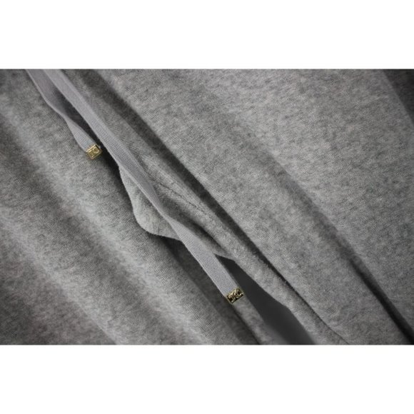 Juicy Couture Womens XL Gray Drawcord Jogger pants Stretch textured fleece - Picture 2 of 11